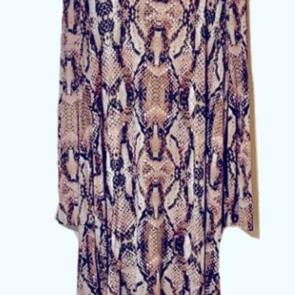 Texas True Threads Duster Cardigan in Snakeskin Print Medium - Picture 2 of 5